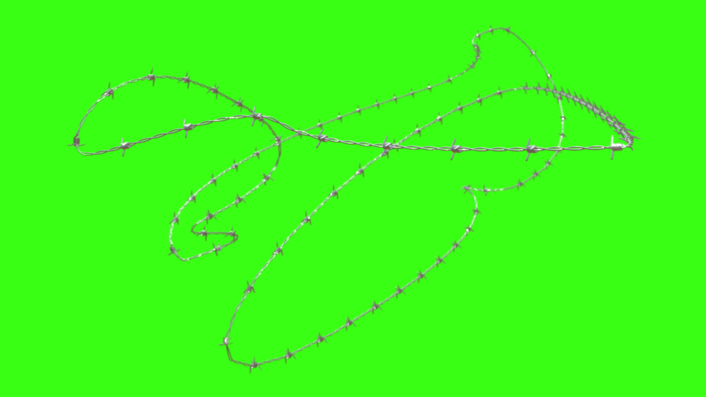 barbed wire green screen transparent overlay