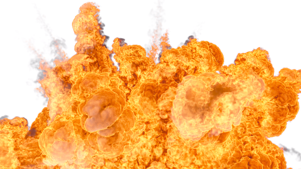 smoke and explosion fire video effect overlay