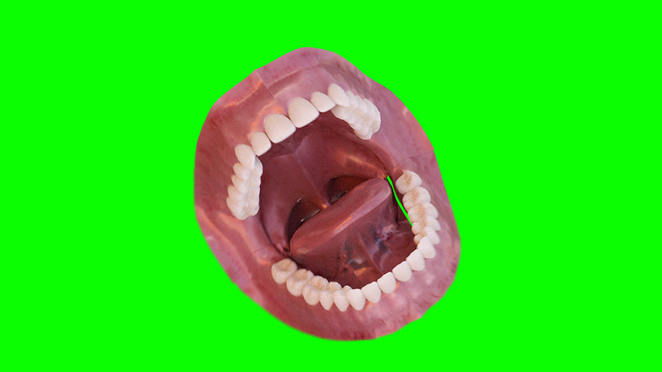 mouth open 3D png  green screen overlay